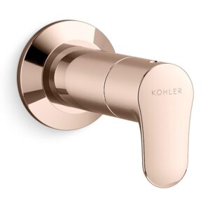 July™ - In-line stop valve trim in brushed rose gold