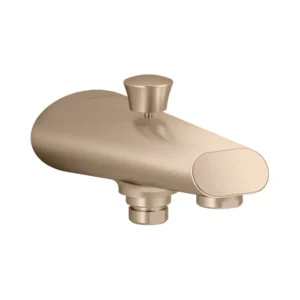 Complementary™ - Bath spout with diverter in brushed bronze