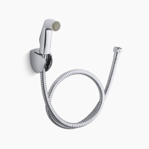 Complementary™ - Health faucet with side spray, metal hose in polished chrome