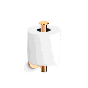 Toilet paper holder in rose gold