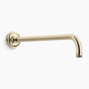 Statement™ - Wall mount elbow shower arm in french gold