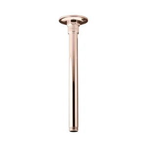 Ceiling mount shower arm in rose gold