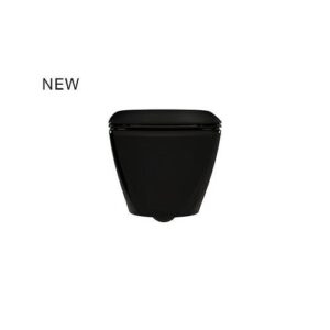 Escale™ - Wall hung toilet with Quiet-Close™ slim seat cover in black