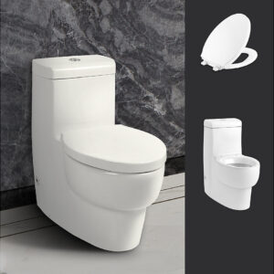 Ove™ - One-piece toilet with Quiet-Close™ seat cover in white