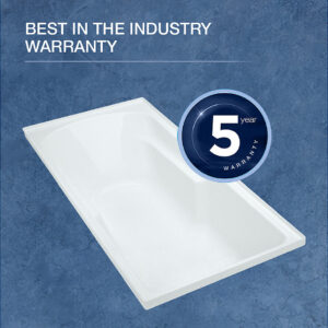 Duo™ - 1525mm drop-in acrylic bathtub in white