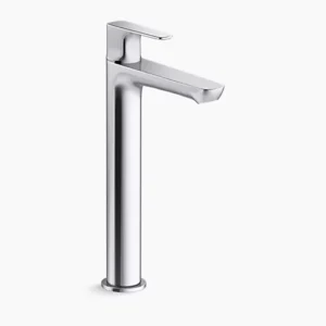 Aleo+™ - Tall pillar basin faucet in polished chrome