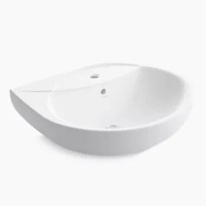 Folio - 610mm wall mount lavatory with single faucet hole