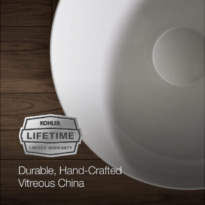 Veil® - 406mm round vessel bathroom sink or pedestal sink basin in white