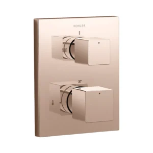 Autosense 235+ - Geometric thermostatic recessed bath and shower square trim