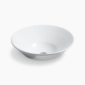 Conical Bell™ - 413mm vessel basin without faucet hole in white