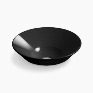 Conical Bell™ - 413mm vessel basin without faucet hole in black
