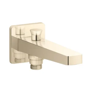 Bath spout with diverter in french gold