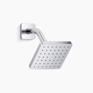 Parallel - Square showerhead with shower arm in polished chrome