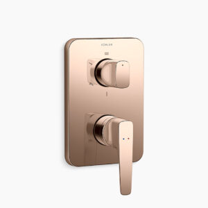 Aleo+™ - Aqua Turbo 235 trim + AT 360 valve in brushed rose gold
