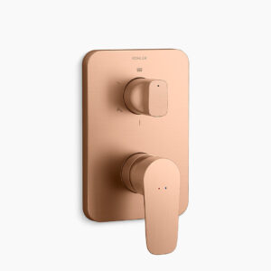 Aleo™ - Aqua Turbo 360 trim + AT 360 valve in brushed rose gold