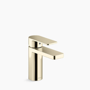 Parallel - Single-control basin faucet without drain in french gold