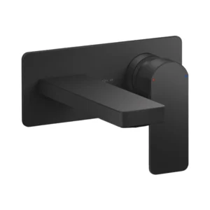 Parallel - Wall mount single-control basin faucet trim in matte black