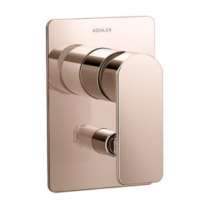 Parallel - Aqua Turbo 235 Recessed bath and shower trim in brushed rose gold