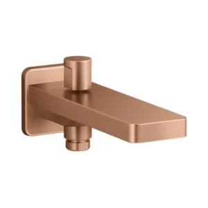 Parallel - Bath spout with diverter in brushed rose gold