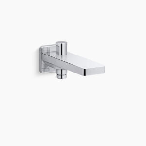Parallel - Bath spout with diverter in polished chrome