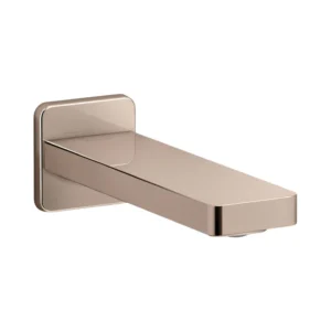 Bath spout without diverter in rose gold