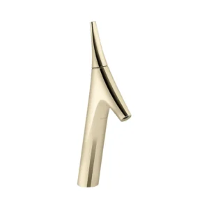 Vive - Single-control tall basin faucet without drain in french gold