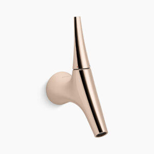 Vive - Single-control monoblock wall mount lavatory faucet in rose gold