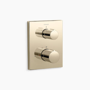 Autosense 235+ - Thermostatic recessed bath & shower universal trim in french gold
