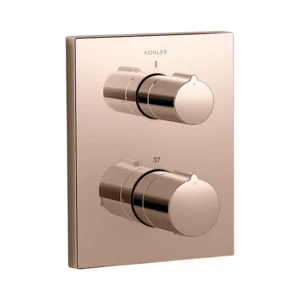 Autosense 235+ - Thermostatic recessed bath and shower universal trim in rose gold