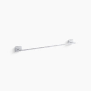 Complementary™ - Square 600mm single towel bar in polished chrome