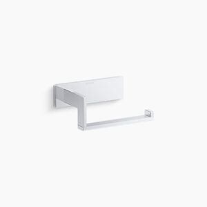 Square tissue holder without cover in polished chrome