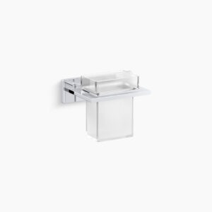 Complementary™ - Square tumbler holder in polished chrome