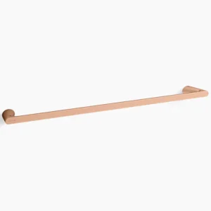 Accent - 610mm single towel bar in brushed rose gold