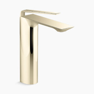 ModernLife Edge™ - Single-control tall basin faucet without drain in french gold