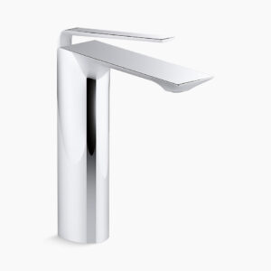 ModernLife Edge™ - Single-control tall basin faucet without drain in polished chrome