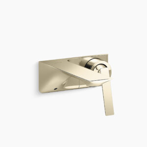 ModernLife Edge™ - Wall mount single-control basin faucet trim in french gold