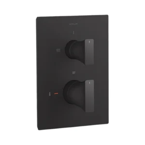 ModernLife Edge™ - Geometric thermostatic recessed bath and shower square trim