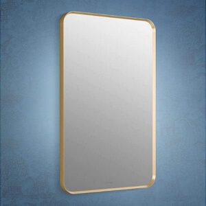 560mm x 864mm rectangular mirror in brushed gold