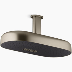 Statement™ - 453mm deep massage rainhead in brushed bronze
