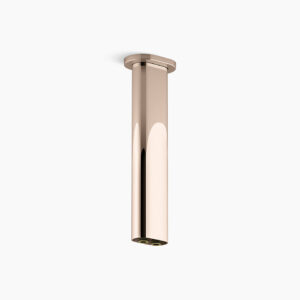 Statement™ - 254mm multi-function ceiling-mount rainhead arm in rose gold