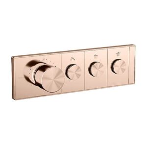 Anthem™ - Recessed thermostatic mechanical 3 outlet trim in brushed rose gold