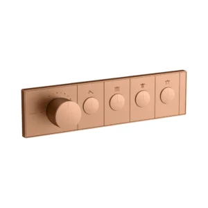 Anthem™ - Recessed thermostatic mechanical 4 outlet trim in brushed rose gold