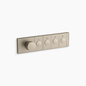 Anthem™ - Recessed thermostatic mechanical 4 outlet trim in brushed bronze