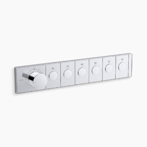 Anthem™ - Recessed thermostatic mechanical 6 outlet trim in polished chrome