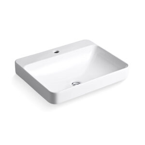 Forefront™ - 585mm rectangular vessel bathroom sink, no overflow in white