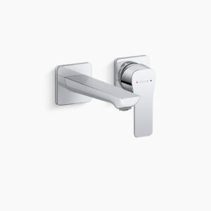 Fore Tri™ - Single control wall mount lav faucet trim without drain in polished chrome