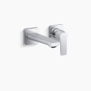 Fore Arc™ - Single control wall mount lav faucet trim without drain in polished chrome