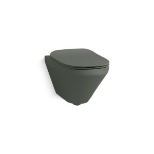 ModernLife Edge™ - Wall hung toilet with Quiet-Close™ UF seat cover in honed lush