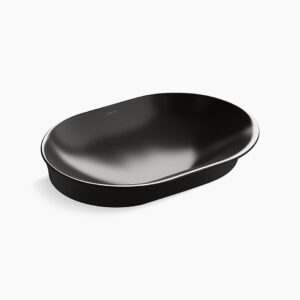 Vive™ Capsule - 545mm vessel basin without faucet hole in black