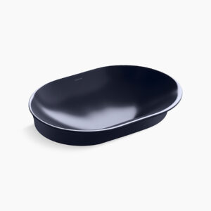 Vive™ Capsule - 545mm vessel basin without faucet hole in indigo
